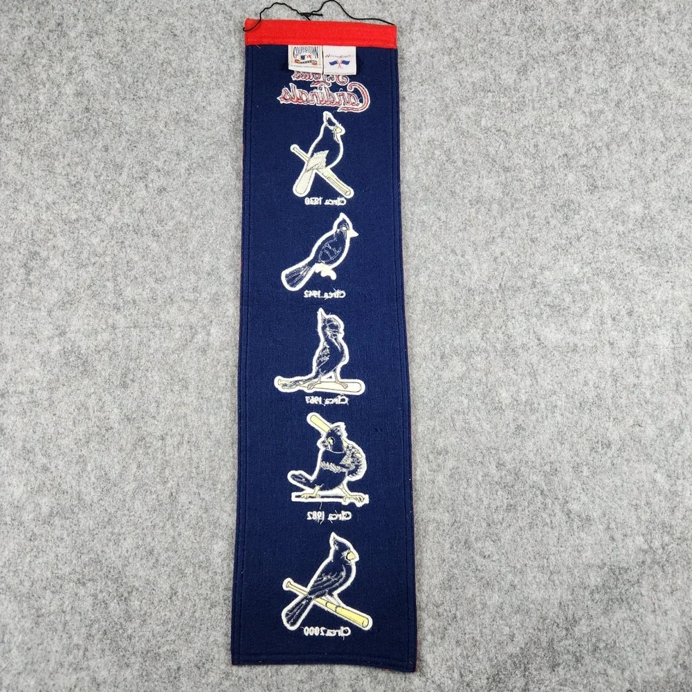 VTG Winning Streak St Louis Cardinals Banner MLB Blue Wool Heritage Logo Decor